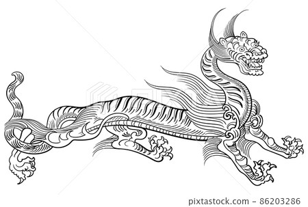 白虎-黑白 86203286