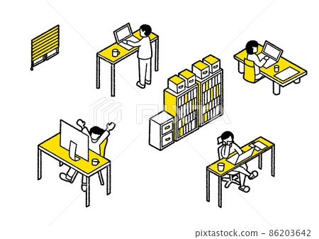 看計算機黃色版本的人們 86203642