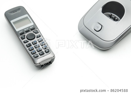 Cordless radiotelephone on a white background 86204588
