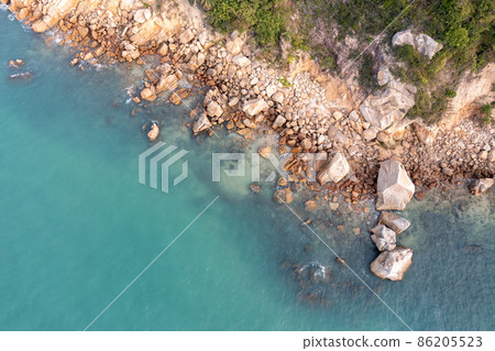 Shoreline and Cliffs at Kwun Yam Wan, Cheung Chau 7 Jan 2022 86205523