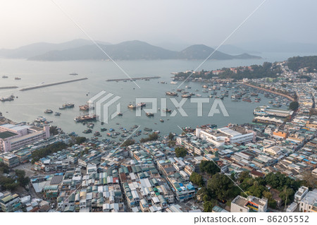 the coastline of Cheung Chau Wan, hong kong 7 Jan 2022 86205552
