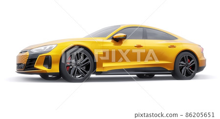 Premium electric sports sedan. Car isolated on white background. 3d rendering. 86205651