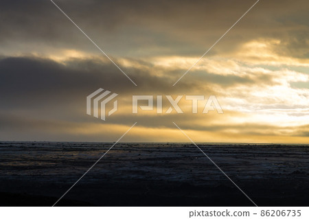 Desolate landscape from Kverfjoll area, Iceland panorama Desolate landscape from Kverfjoll area, Iceland panorama 86206735