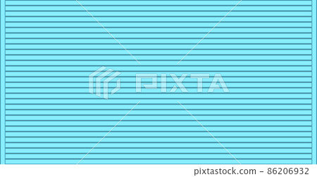 Panoramic background blue garage doors, horizontal lines - Vector 86206932