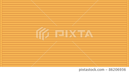 Panoramic background yellow garage doors, horizontal lines - Vector 86206936