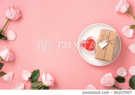 情人節 玫瑰 盤子 餐盤 禮物 Valentine's Day Gift バレンタイン 86207007