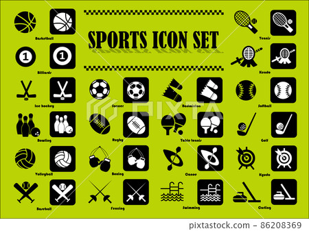 Sports icon set 86208369