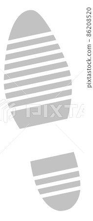 Shoe step mark. Human foot print icon 86208520