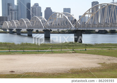 NTT Juso Bridge over the Yodo River NTT Juso Bridge over the Yodo River 86209393