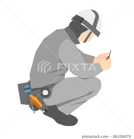 Workers who sit and work [sitting 02] 86209878