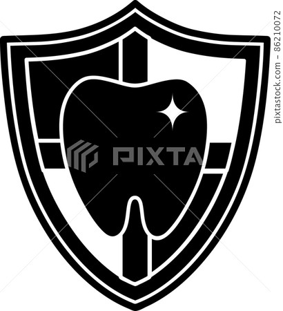 Tooth and shield icon - Stock Illustration [86210072] - PIXTA