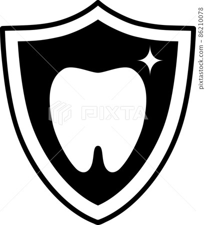 Tooth and shield icon - Stock Illustration [86210078] - PIXTA