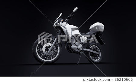 lightweight touristic enduro motorcycle 3d illustration 86210606