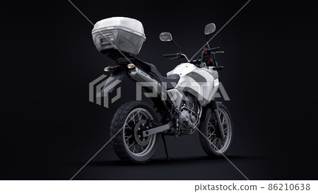lightweight touristic enduro motorcycle 3d illustration 86210638