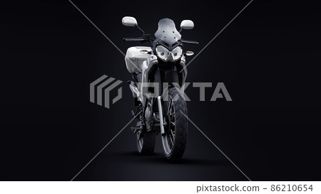 lightweight touristic enduro motorcycle 3d illustration 86210654
