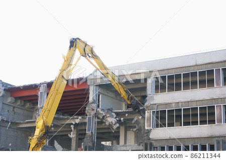 拆除破舊公共建築的重型設備 86211344
