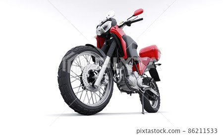 lightweight touristic enduro motorcycle 3d illustration lightweight touristic enduro motorcycle 3d illustration 86211533