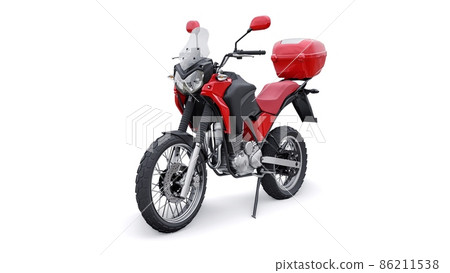 lightweight touristic enduro motorcycle 3d illustration lightweight touristic enduro motorcycle 3d illustration 86211538