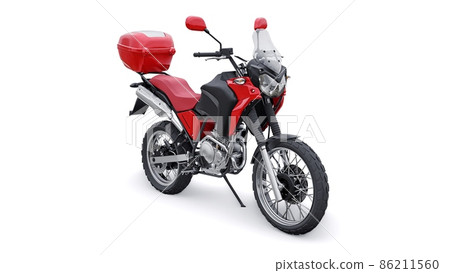 lightweight touristic enduro motorcycle 3d illustration lightweight touristic enduro motorcycle 3d illustration 86211560