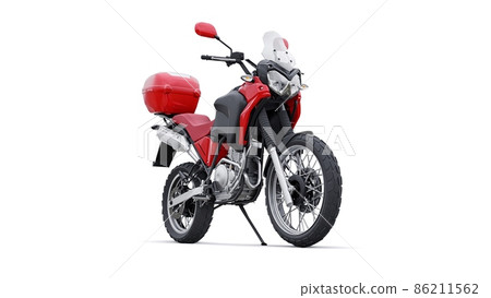 lightweight touristic enduro motorcycle 3d illustration 86211562