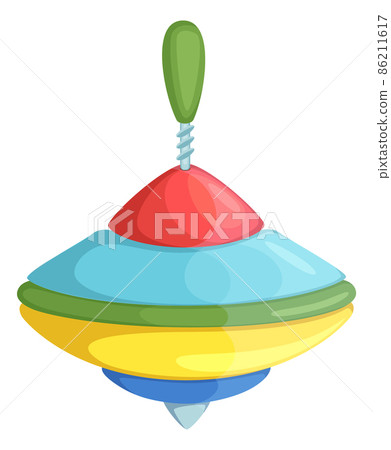 Plastic whirligig icon. Funny spinning kid toy Plastic whirligig icon. Funny spinning kid toy 86211617
