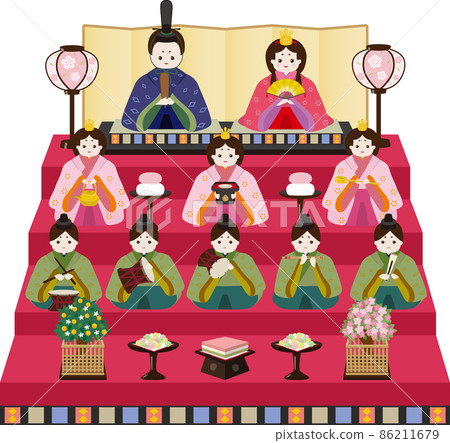 Hina娃娃4層裝飾 Hina娃娃4層裝飾 86211679