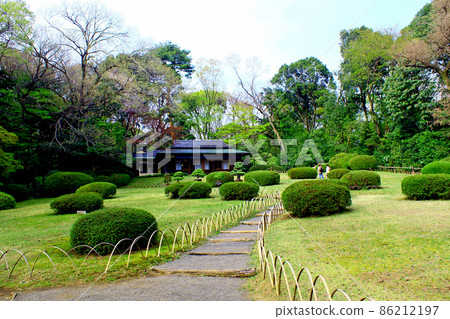 [Tokyo] Spring Meiji Jingu Gyoen, Kakuuntei overlooking Minamiike 86212197