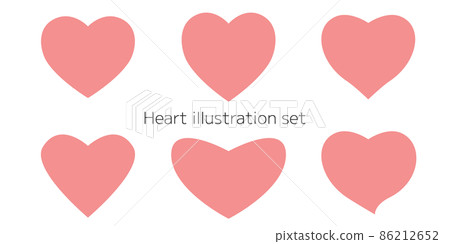 簡單的心符號插圖集 簡單的心符號插圖集 86212652