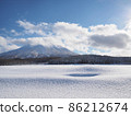 Mt. Yotei and snowfield in winter 86212674
