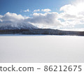 Mt. Yotei and snowfield in winter 86212675