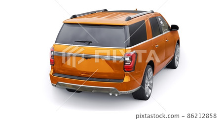 Orang Premium Family SUV isolated on white background. 3d rendering 86212858
