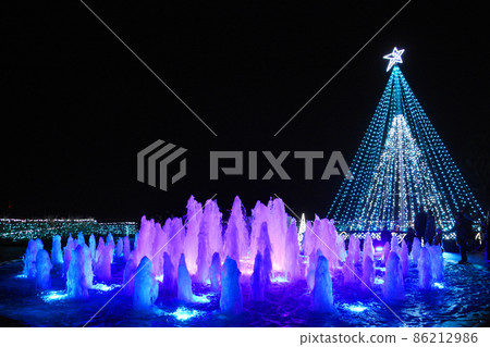 Illuminations of the fountain at Kagoshima / Shiroyama Shiroyama Kanko Hotel 86212986