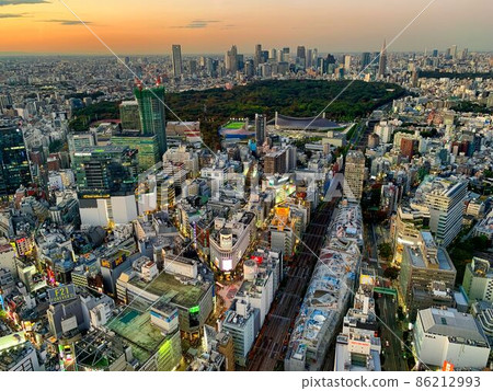 Looking toward Shinjuku from Shibuya SKY 86212993