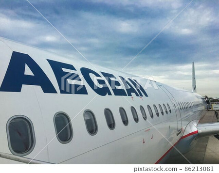 Board the offshore Aegean Airlines from the ramp Board the offshore Aegean Airlines from the ramp 86213081