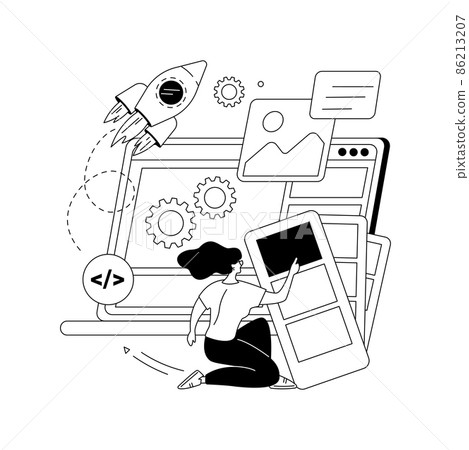 Site design abstract concept vector illustration. Site design abstract concept vector illustration. 86213207