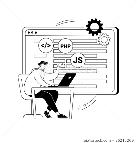 Advanced computer skills abstract concept vector illustration. Advanced computer skills abstract concept vector illustration. 86213209