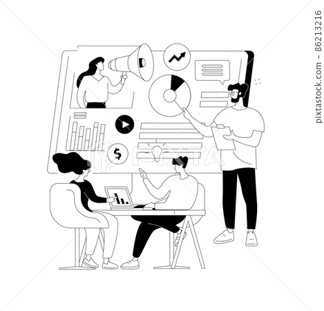 Marketing meetup abstract concept vector illustration. 86213216