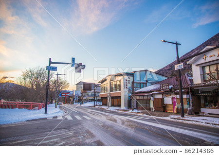 Oku-Nikko winter townscape 86214386