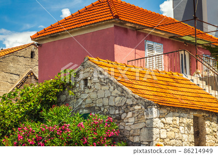Ancient stone house in Podstrana village near Split town in Croa Ancient stone house in Podstrana village near Split town in Croa 86214949