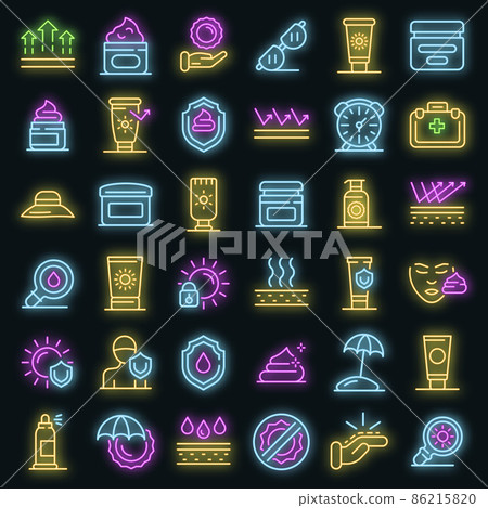 NAME icons set vector neon NAME icons set vector neon 86215820