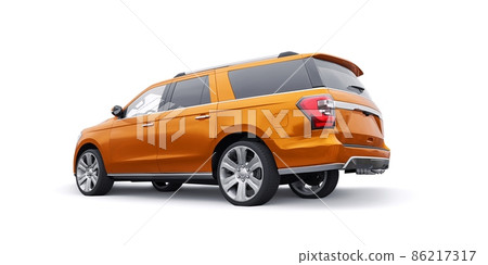 Orang Premium Family SUV isolated on white background. 3d rendering 86217317