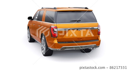 Orang Premium Family SUV isolated on white background. 3d rendering 86217331