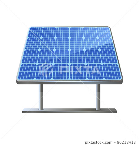 Solar Panel Cell on White Background. Vector 86218418