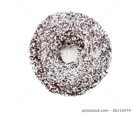 tasty chocolate donut, isolated on white 86218474
