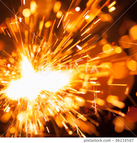 colorful christmas sparkler 86218587