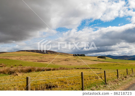 Sunny view of rural landscape Sunny view of rural landscape 86218723