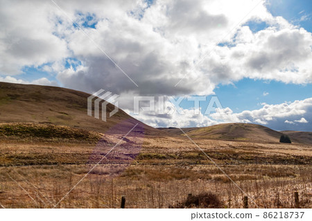 Sunny view of rural landscape 86218737