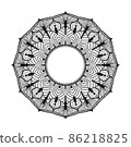 Mandala flower shape, vector design decorate for background 86218825