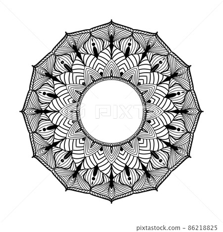 Mandala flower shape, vector design decorate for background Mandala flower shape, vector design decorate for background 86218825