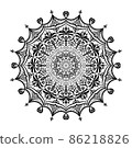 Mandala flower shape, vector design decorate for background 86218826